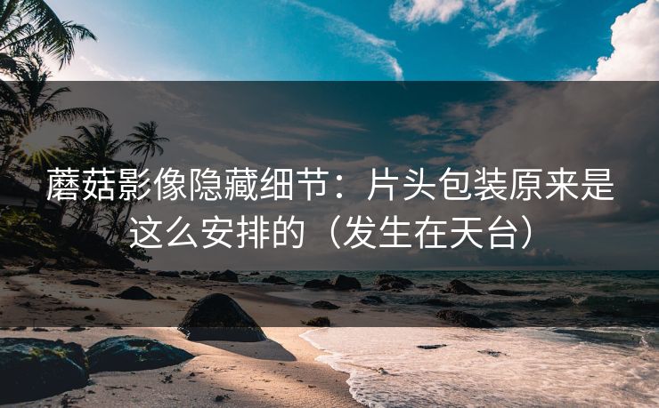 蘑菇影像隐藏细节：片头包装原来是这么安排的（发生在天台）